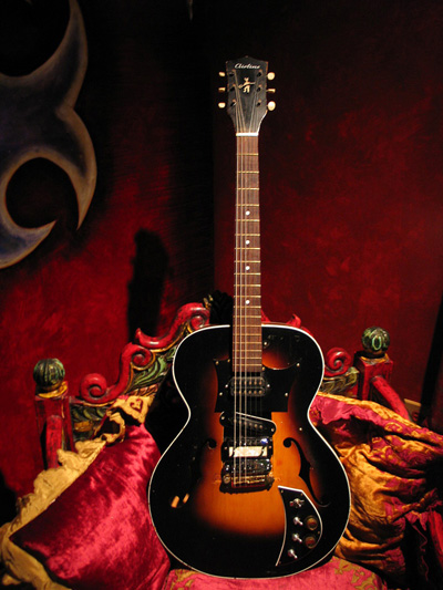 Hollow-body guitar, original Chicago Guitar Works photograph